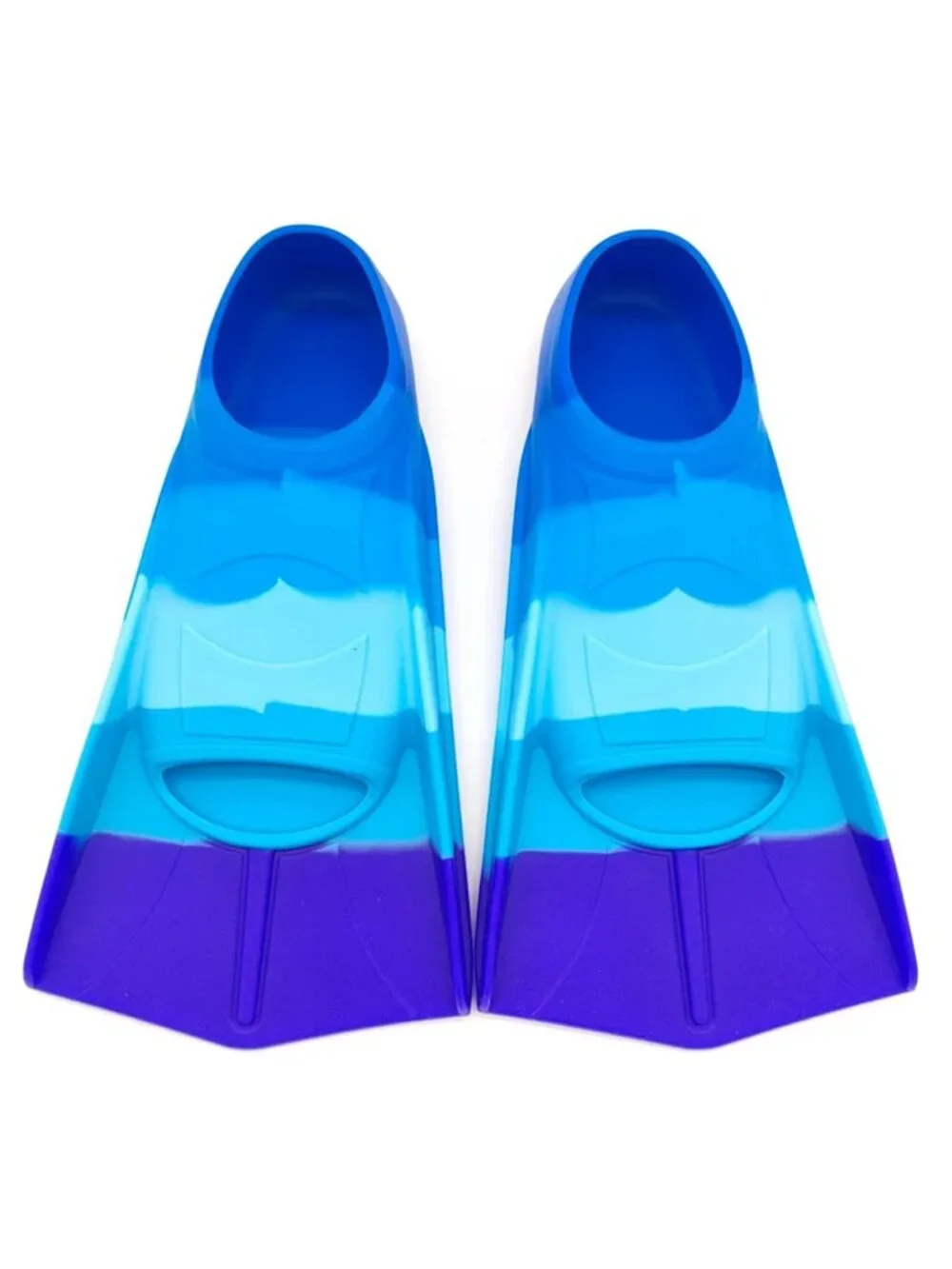 Size XXXXS (US Kids 5.5-7.5) Silicone Swimming Training Fin, non slip - Blue
